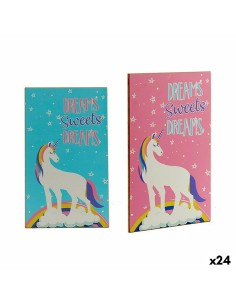 Painting Wood Unicorn 1 x 40 x 24 cm (24 Units)