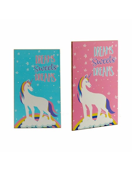 Painting Wood Unicorn 1 x 40 x 24 cm (24 Units)