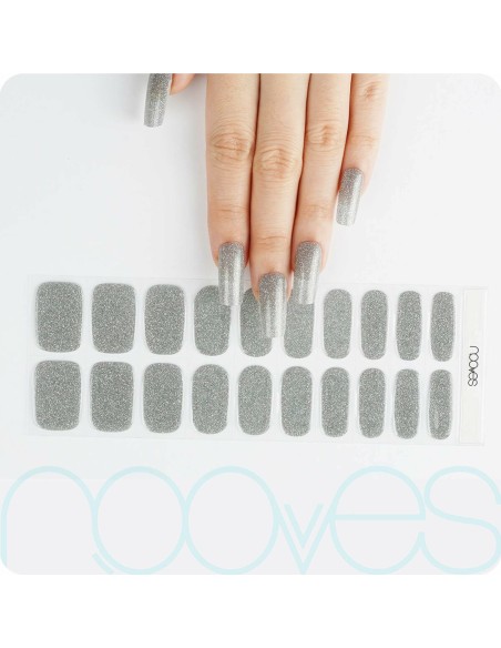 Gel Nail Foils Nooves Glitter grey (20 Units)