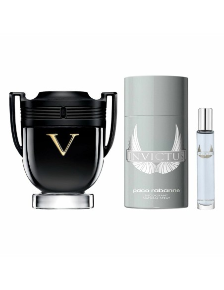 Men's Perfume Set Paco Rabanne INVICTUS EDP