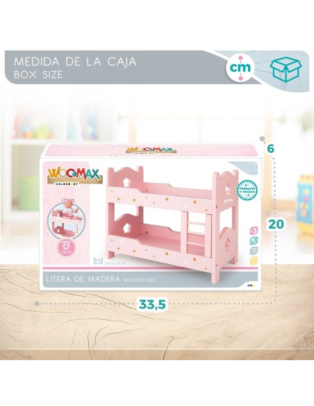 Bunk bed Woomax Pink 4 Units 31 x 26 x 16 cm