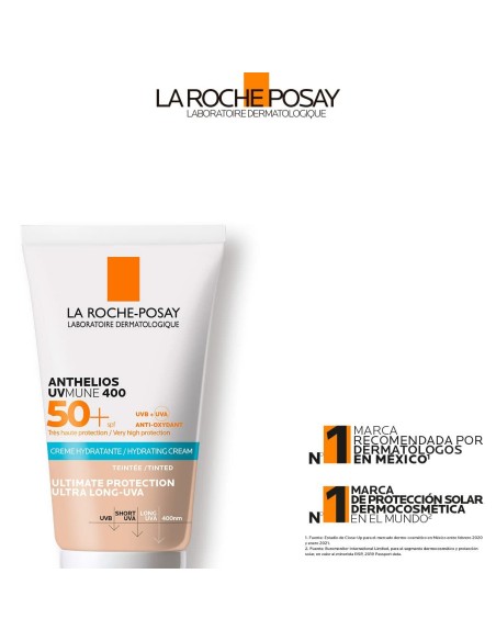 Sun Protection with Colour La Roche Posay Anthelios Uvmune 50 ml White Spf 50 Cream Hydrating Cream with Colour