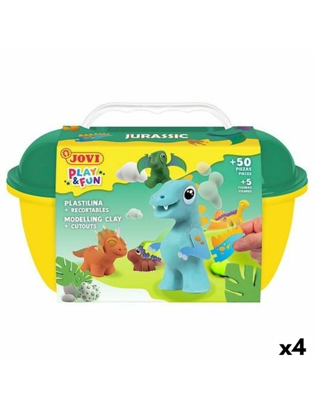 Modelling Clay Game Jovi PLAY&FUN JURASIC Multicolour (4 Units)