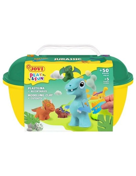 Modelling Clay Game Jovi PLAY&FUN JURASIC Multicolour (4 Units)