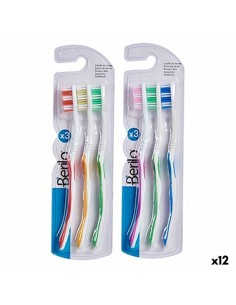 Toothbrush Berilo 29100288 Yellow Blue Red Green (12 Units)