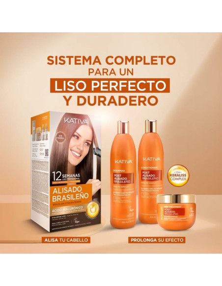 Shampoo and Conditioner Kativa KERATIN EXPRESS 3 Pieces