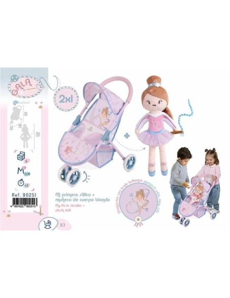 Doll Stroller Decuevas Gala 33 x 48 x 55 cm Lilac 50 cm