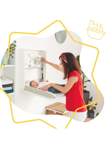 Changer Badabulle Plouf Compact Wall Foldable 46 x 46 x 61 cm