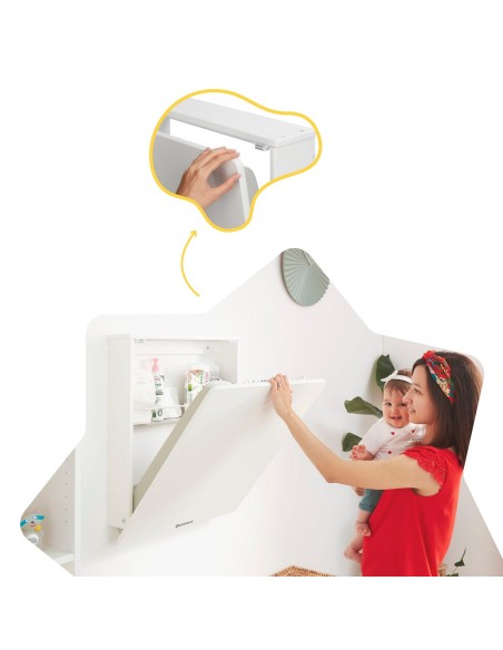 Changer Badabulle Plouf Compact Wall Foldable 46 x 46 x 61 cm