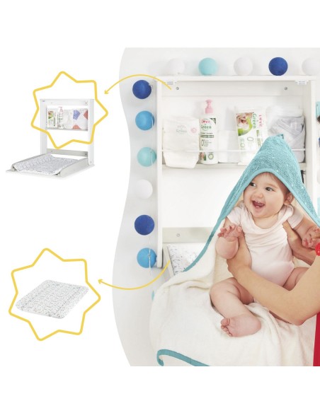 Changer Badabulle Plouf Compact Wall Foldable 46 x 46 x 61 cm