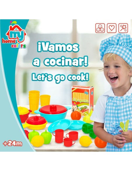Toy Food Set Colorbaby Kitchenware and utensils 31 Pieces (6 Units)