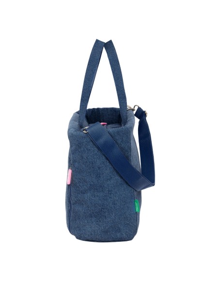 Bag Benetton Denim Blue 40 x 31 x 17 cm