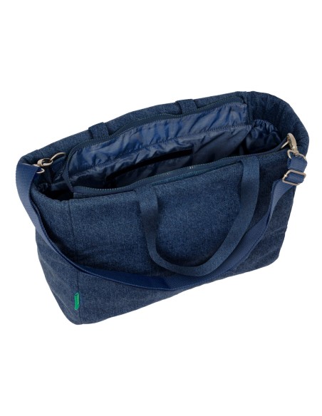 Bag Benetton Denim Blue 40 x 31 x 17 cm