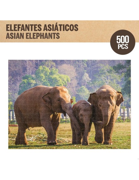 Puzzle Colorbaby Elephant 500 Pieces 6 Units 61 x 46 x 0,1 cm
