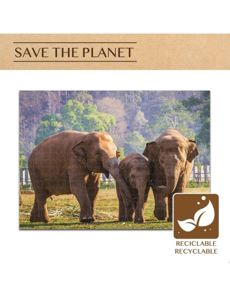 Puzzle Colorbaby Elephant 500 Pieces 6 Units 61 x 46 x 0,1 cm