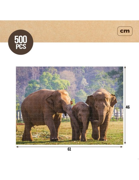 Puzzle Colorbaby Elephant 500 Pieces 6 Units 61 x 46 x 0,1 cm