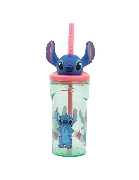 Cup with Straw Stitch Flowers 3D 360 ml