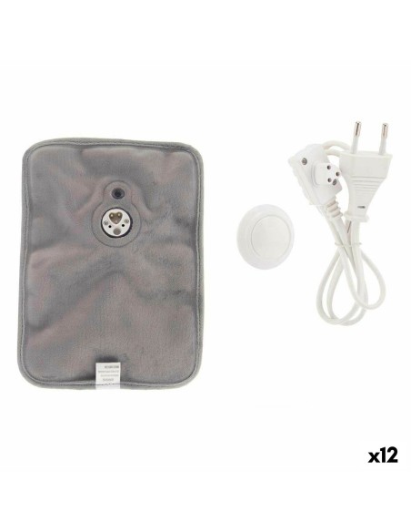 Electric Hot Water Bottle Hands Grey Plastic 380 W Velvet (12 Units)