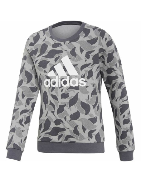 Hoodless Sweatshirt for Girls Adidas ID Crew Grey Light grey