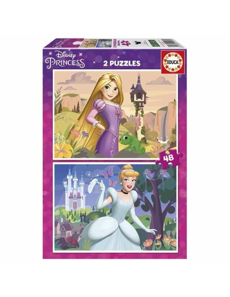 2-Puzzle Set Disney Princess Cinderella and Rapunzel 48 Pieces
