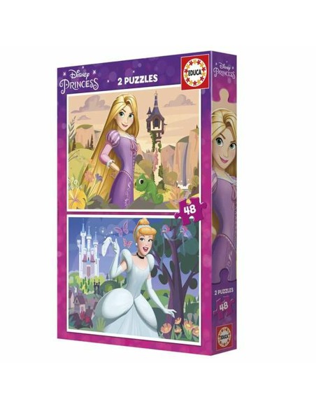 2-Puzzle Set Disney Princess Cinderella and Rapunzel 48 Pieces