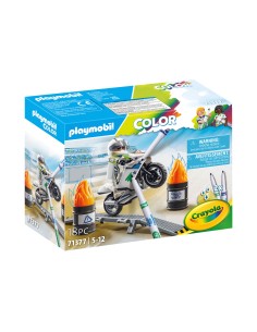 Playset Playmobil Color Motorbike 18 Pieces