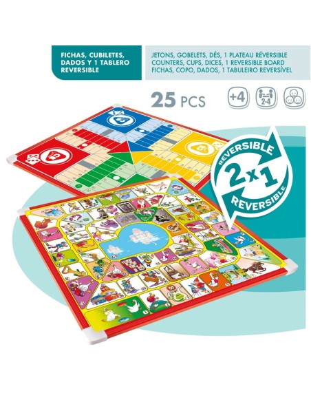 Parchís and Oca Board CB Games 32 x 32 x 1 cm (25 Pieces) (6 Units)