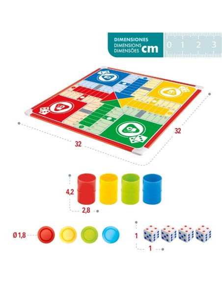 Parchís and Oca Board CB Games 32 x 32 x 1 cm (25 Pieces) (6 Units)