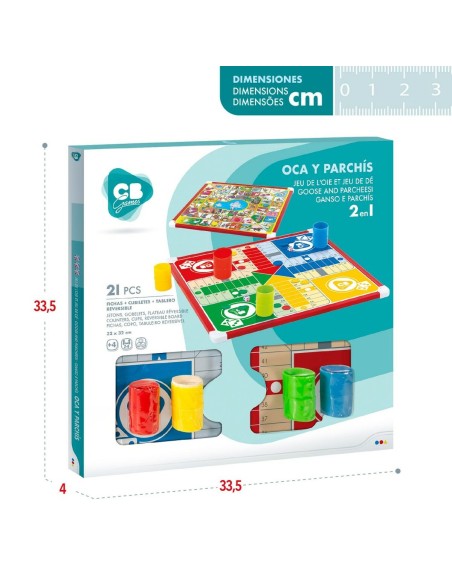 Parchís and Oca Board CB Games 32 x 32 x 1 cm (25 Pieces) (6 Units)