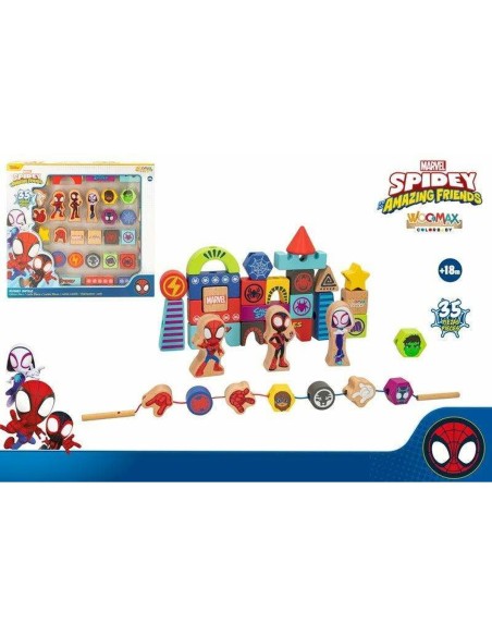 Playset Spidey Amazing Friends & Friends Wood 35 Pieces
