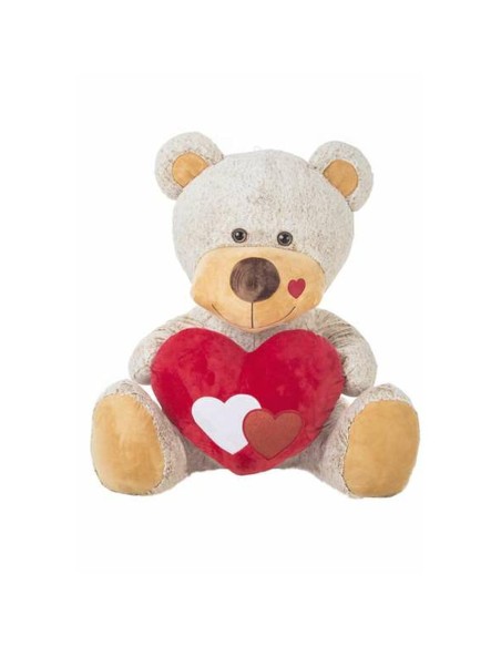 Fluffy toy Beige Bear Heart 110 cm