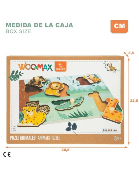 Child's Wooden Puzzle Woomax (12 Units)