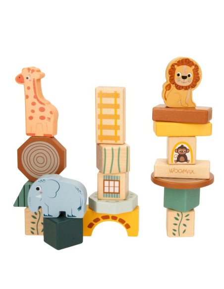 Construction set Woomax animals 28 Pieces (6 Units)