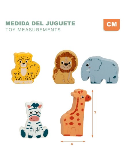 Construction set Woomax animals 28 Pieces (6 Units)