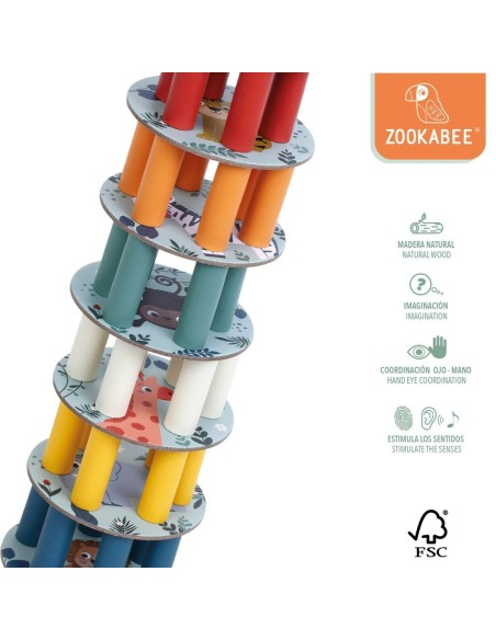 Construction set Woomax 36 Pieces (6 Units)