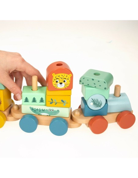 Train Woomax 33 x 11 x 7 cm animals (6 Units)