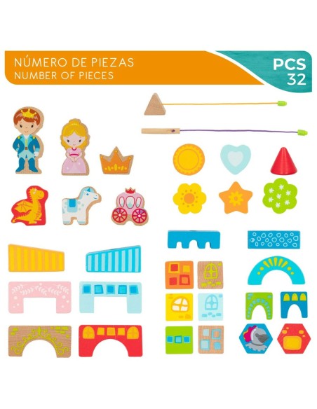 Construction set Woomax 32 Pieces (6 Units)