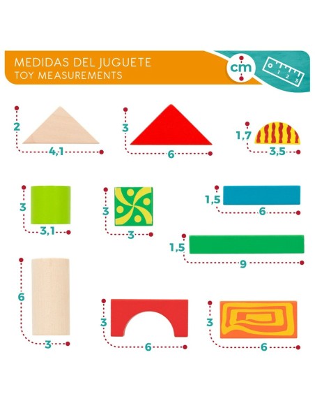 Construction set Woomax 50 Pieces (6 Units)