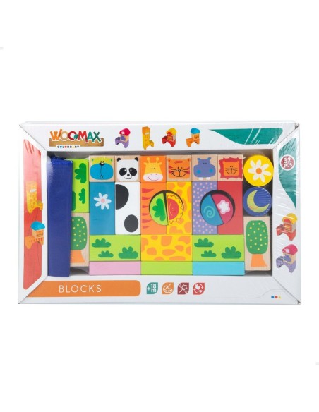 Construction set Woomax animals 32 Pieces (6 Units)