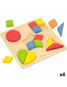 Child's Wooden Puzzle Woomax Shapes + 12 Months 16 Pieces (6 Units)