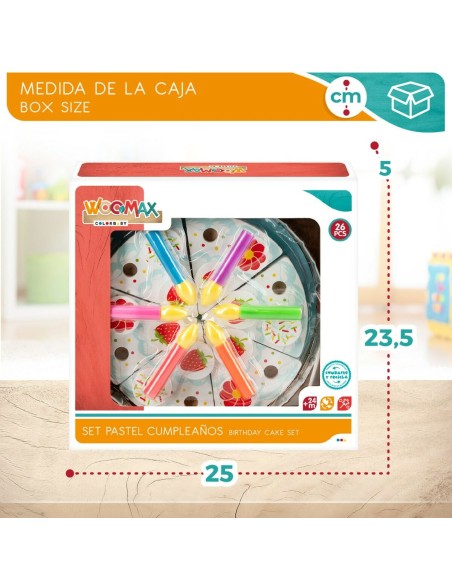 Wooden Game Woomax Tarta 26 Pieces (6 Units)