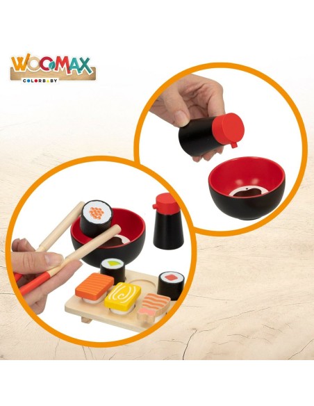 Wooden Game Woomax Sushi 14 Pieces (6 Units)
