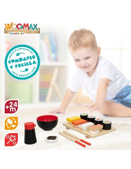 Wooden Game Woomax Sushi 14 Pieces (6 Units)