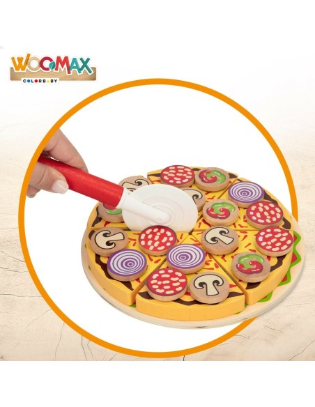 Wooden Game Woomax Pizza 27 Pieces (6 Units)