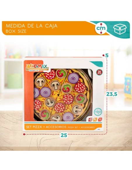 Wooden Game Woomax Pizza 27 Pieces (6 Units)