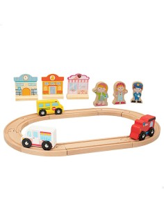 Train with Circuit Woomax 6 Units 39 x 1 x 26 cm 2