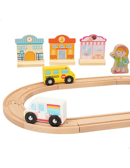 Train with Circuit Woomax 6 Units 39 x 1 x 26 cm