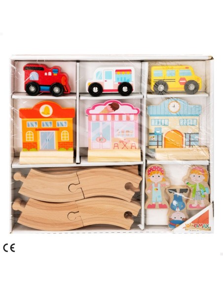 Train with Circuit Woomax 6 Units 39 x 1 x 26 cm
