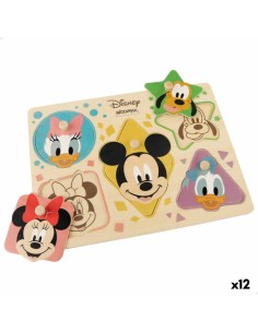 Child's Wooden Puzzle Disney + 2 Years 5 Pieces (12 Units)