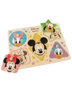 Child's Wooden Puzzle Disney + 2 Years 5 Pieces (12 Units) 2